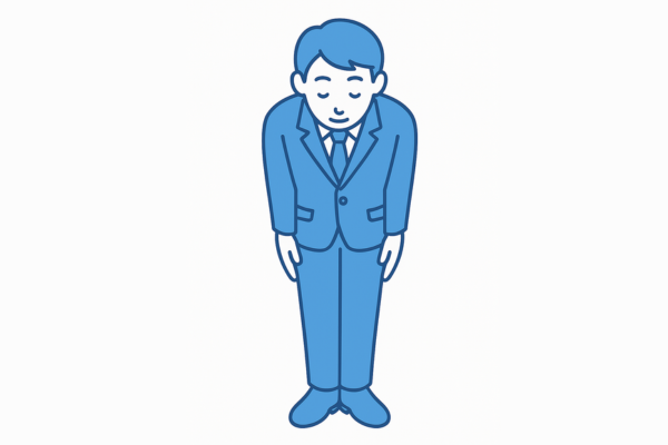 お辞儀する男性